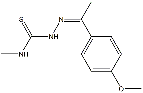 N1-methyl-2-[1-(4-methoxyphenyl)ethylidene]hydrazine-1-carbothioamide Struktur