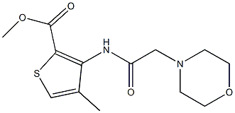 methyl 4-methyl-3-[(2-morpholinoacetyl)amino]thiophene-2-carboxylate Struktur