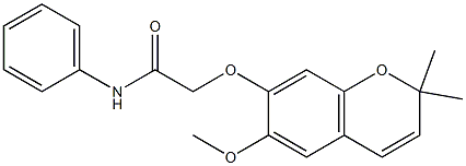 N1-phenyl-2-[(6-methoxy-2,2-dimethyl-2H-chromen-7-yl)oxy]acetamide Struktur