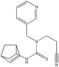 N'-bicyclo[2.2.1]hept-5-en-2-yl-N-(2-cyanoethyl)-N-(3-pyridylmethyl)thiourea Struktur