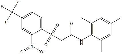 N1-mesityl-2-{[2-nitro-4-(trifluoromethyl)phenyl]sulfonyl}acetamide Struktur