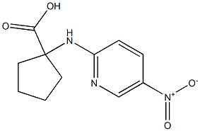 1-[(5-nitro-2-pyridinyl)amino]cyclopentanecarboxylic acid Struktur