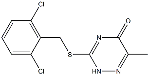 3-[(2,6-dichlorobenzyl)thio]-6-methyl-2,5-dihydro-1,2,4-triazin-5-one Struktur