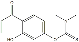 3-hydroxy-4-propionylphenyl (dimethylamino)methanethioate Struktur