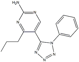 5-(1-phenyl-1H-1,2,3,4-tetraazol-5-yl)-4-propylpyrimidin-2-amine Struktur