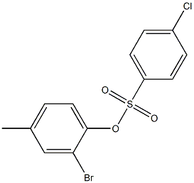 2-bromo-4-methylphenyl 4-chlorobenzene-1-sulfonate Struktur