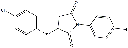 3-[(4-chlorophenyl)sulfanyl]-1-(4-iodophenyl)dihydro-1H-pyrrole-2,5-dione Struktur