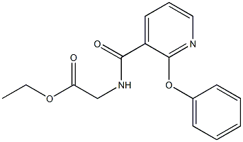 ethyl 2-{[(2-phenoxy-3-pyridyl)carbonyl]amino}acetate Struktur