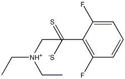 N,N-diethyl-1-ethanaminium 2,6-difluorobenzenecarbodithioate Struktur