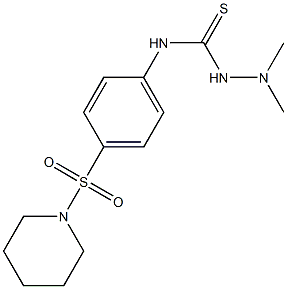 N1-[4-(piperidinosulfonyl)phenyl]-2,2-dimethylhydrazine-1-carbothioamide Struktur