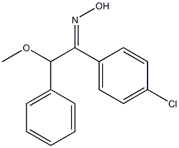 1-(4-chlorophenyl)-2-methoxy-2-phenyl-1-ethanone oxime Struktur