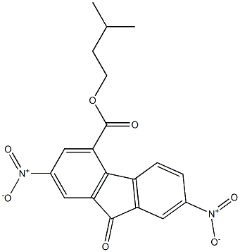 isopentyl 2,7-dinitro-9-oxo-9H-fluorene-4-carboxylate Struktur