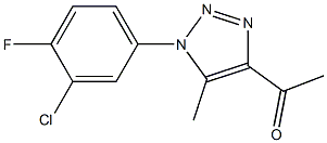 1-[1-(3-chloro-4-fluorophenyl)-5-methyl-1H-1,2,3-triazol-4-yl]ethan-1-one Struktur