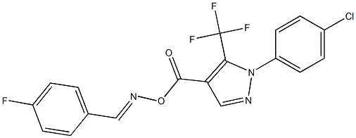 1-(4-chlorophenyl)-4-[({[(4-fluorophenyl)methylene]amino}oxy)carbonyl]-5-(trifluoromethyl)-1H-pyrazole Struktur