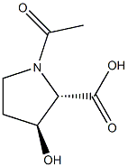 TRANS-N-ACETYL-L-HYDROXYPROLINE Struktur