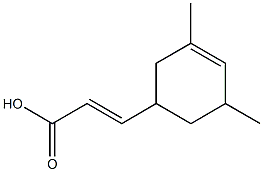 (2E)-3-(3,5-dimethylcyclohex-3-enyl)acrylic acid Struktur