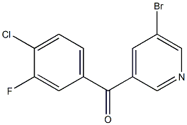 (5-bromopyridin-3-yl)(4-chloro-3-fluorophenyl)methanone Struktur