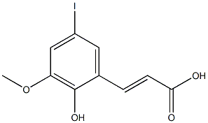 (E)-3-(2-hydroxy-5-iodo-3-methoxyphenyl)acrylic acid Struktur