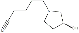 (R)-5-(3-hydroxypyrrolidin-1-yl)pentanenitrile Struktur