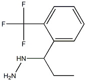 1-(1-(2-(trifluoromethyl)phenyl)propyl)hydrazine Struktur