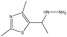 1-(1-(2,4-dimethylthiazol-5-yl)ethyl)hydrazine Struktur