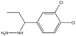 1-(1-(3,4-dichlorophenyl)propyl)hydrazine Struktur