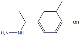 1-(1-(4-hydroxy-3-methylphenyl)ethyl)hydrazine Struktur