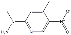 1-methyl-1-(4-methyl-5-nitropyridin-2-yl)hydrazine Struktur