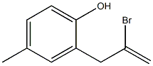 2-(2-bromoallyl)-4-methylphenol Struktur