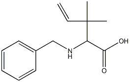 2-(benzylamino)-3,3-dimethylpent-4-enoic acid Struktur