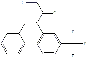 2-chloro-N-(3-(trifluoromethyl)phenyl)-N-((pyridin-4-yl)methyl)acetamide Struktur