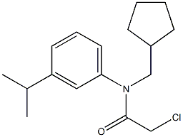 2-chloro-N-(cyclopentylmethyl)-N-(3-isopropylphenyl)acetamide Struktur