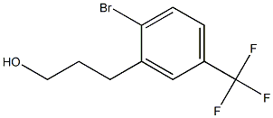 3-(2-bromo-5-(trifluoromethyl)phenyl)propan-1-ol Struktur