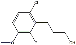 3-(6-chloro-2-fluoro-3-methoxyphenyl)propan-1-ol Struktur