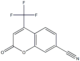 4-(trifluoromethyl)-2-oxo-2H-chromene-7-carbonitrile Struktur