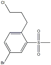 4-bromo-1-(3-chloropropyl)-2-(methylsulfonyl)benzene Struktur