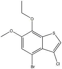 4-bromo-3-chloro-7-ethoxy-6-methoxybenzo[b]thiophene Struktur