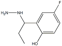 4-fluoro-2-(1-hydrazinylpropyl)phenol Struktur