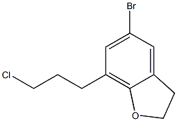 5-bromo-7-(3-chloropropyl)-2,3-dihydrobenzofuran Struktur