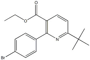 ethyl 2-(4-bromophenyl)-6-tert-butylnicotinate Struktur