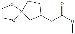 methyl 2-(3,3-dimethoxycyclopentyl)acetate Struktur