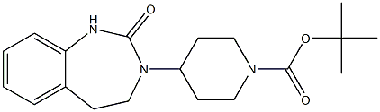 tert-butyl 4-(2-oxo-4,5-dihydro-1H-benzo[d][1,3]diazepin-3(2H)-yl)piperidine-1-carboxylate Struktur