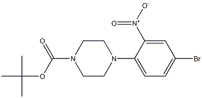 tert-butyl 4-(4-bromo-2-nitrophenyl)piperazine-1-carboxylate Struktur