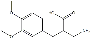 3-amino-2-(3,4-dimethoxybenzyl)propanoic acid Struktur