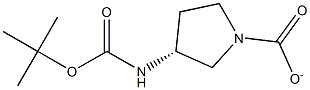 (R)-Boc-3-aminopyrrolidine-1-carboxylate Struktur