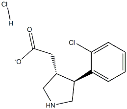 Trans (+/-) 4-(2-Chlorophenyl)Pyrrolidine-3-Methylcarboxylate Hydrochloride Struktur