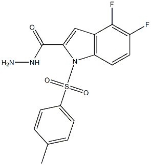 4,5-difluoro-1-tosyl-1H-indole-2-carbohydrazide Struktur