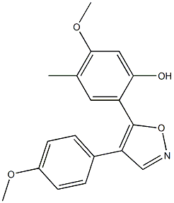 5-methoxy-2-(4-(4-methoxyphenyl)isoxazol-5-yl)-4-methylphenol Struktur