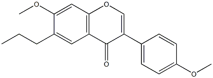 7-methoxy-3-(4-methoxyphenyl)-6-propyl-4H-chromen-4-one Struktur