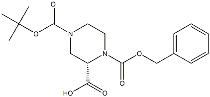 (S)-4-Boc-1-Cbz-piperazine-2-carboxylic acid Struktur